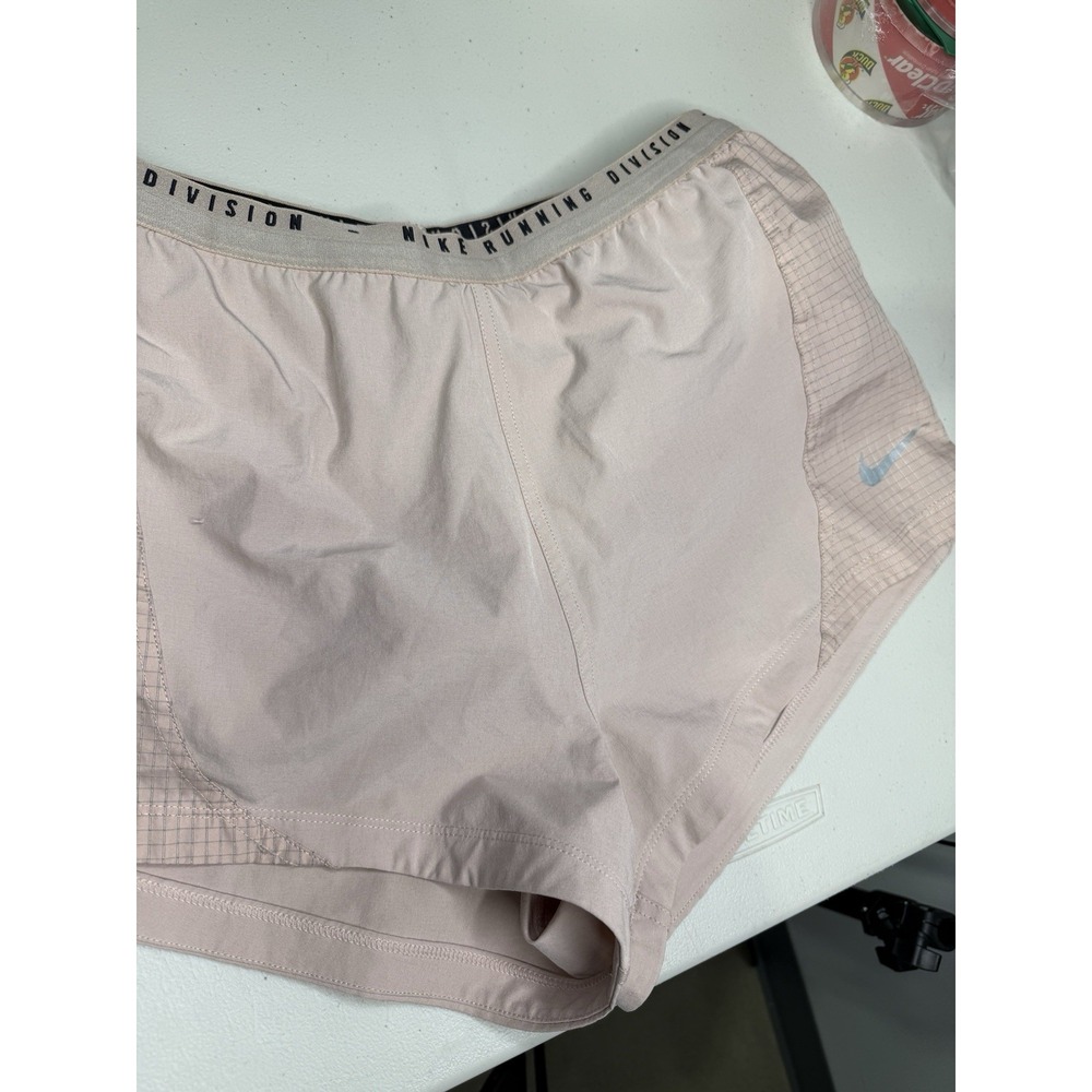 Nike Running Divison Women's Pink Activewear Drawstring Elastic Shorts Size M - Picture 3 of 13